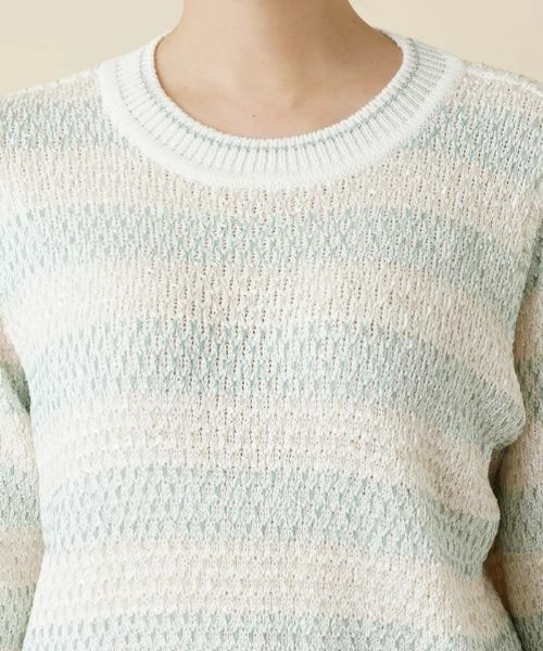 Leilian PLUS HOUSE / レリアンプラスハウス ニット・セーター | ボーダークルーネックニット | 詳細7