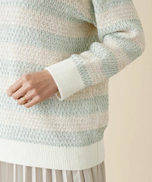 Leilian PLUS HOUSE / レリアンプラスハウス ニット・セーター | ボーダークルーネックニット | 詳細9