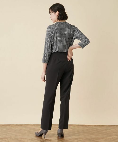 Leilian PLUS HOUSE / レリアンプラスハウス カットソー | 幾何学柄ギャザーブラウス【プラス企画】 | 詳細3