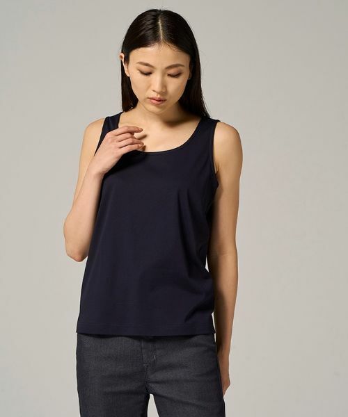 Leilian PLUS HOUSE / レリアンプラスハウス カットソー | スーピマコットンタンクトップ | 詳細4