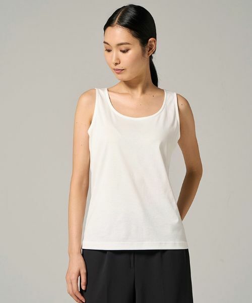 Leilian PLUS HOUSE / レリアンプラスハウス カットソー | スーピマコットンタンクトップ | 詳細8