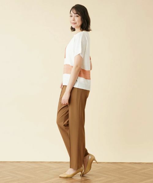 Leilian PLUS HOUSE / レリアンプラスハウス ニット・セーター | カラーブロッククルーネックニット【HAND】 | 詳細5