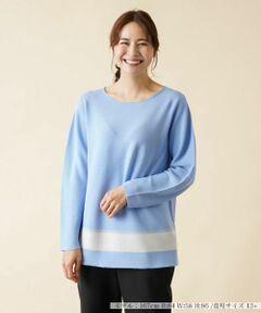 Leilian PLUS HOUSE / レリアンプラスハウス ニット・セーター | ラインラウンドネックニット