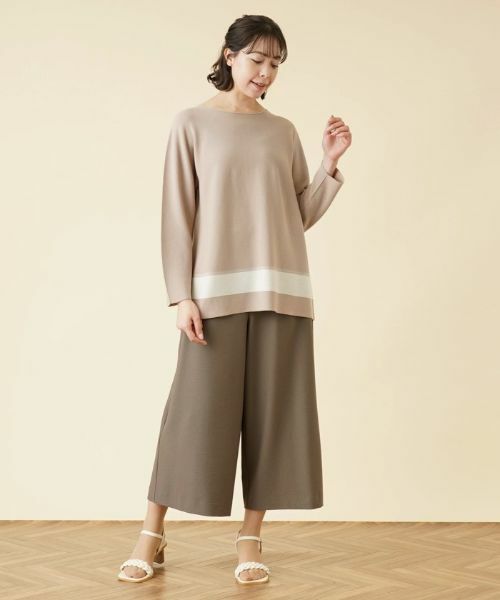 Leilian PLUS HOUSE / レリアンプラスハウス ニット・セーター | ラインラウンドネックニット | 詳細11