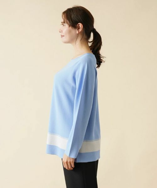 Leilian PLUS HOUSE / レリアンプラスハウス ニット・セーター | ラインラウンドネックニット | 詳細5