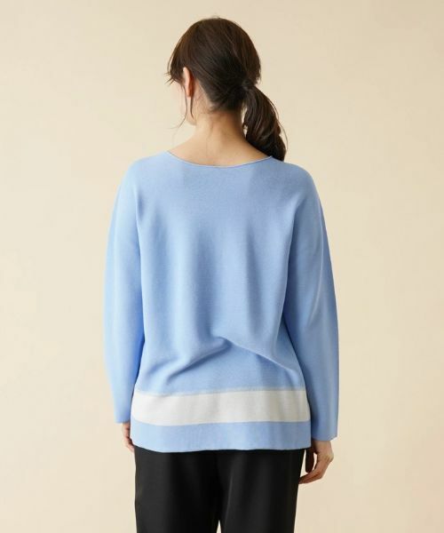 Leilian PLUS HOUSE / レリアンプラスハウス ニット・セーター | ラインラウンドネックニット | 詳細6