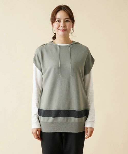 Leilian PLUS HOUSE / レリアンプラスハウス ニット・セーター | フード付きニットプルオーバー【LE TRICOT PERUGIA】 | 詳細4