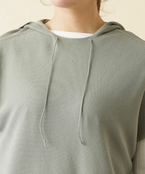Leilian PLUS HOUSE / レリアンプラスハウス ニット・セーター | フード付きニットプルオーバー【LE TRICOT PERUGIA】 | 詳細7
