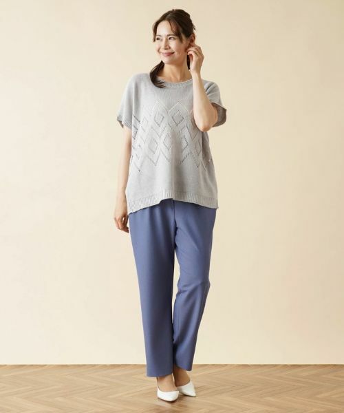 Leilian PLUS HOUSE / レリアンプラスハウス ニット・セーター | スパンコール透かし編みニット【LE TRICOT PERUGIA】 | 詳細11