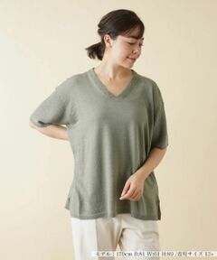 Leilian PLUS HOUSE / レリアンプラスハウス ニット・セーター | Vネックニットセーター