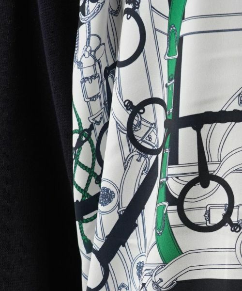 Leilian PLUS HOUSE / レリアンプラスハウス ニット・セーター | ベルト柄異素材切替ニットプルオーバー | 詳細10