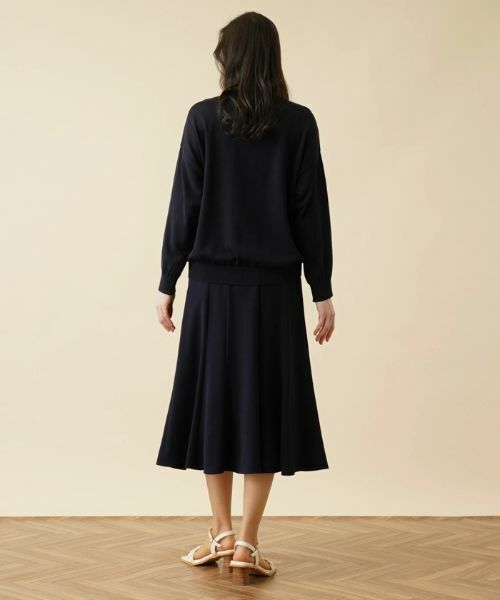 Leilian PLUS HOUSE / レリアンプラスハウス ニット・セーター | ベルト柄異素材切替ニットプルオーバー | 詳細3