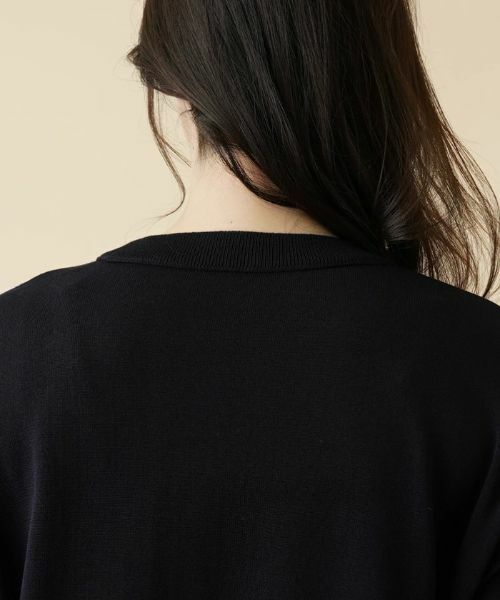 Leilian PLUS HOUSE / レリアンプラスハウス ニット・セーター | ベルト柄異素材切替ニットプルオーバー | 詳細8