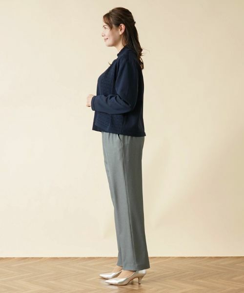 Leilian PLUS HOUSE / レリアンプラスハウス カーディガン・ボレロ | 透かし編み長袖カーディガン | 詳細2