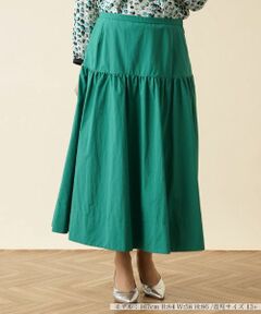 Leilian PLUS HOUSE / レリアンプラスハウス ミニ・ひざ丈スカート | 洗えるギャザー切り替えロングスカート【my Perfect wardrobe】