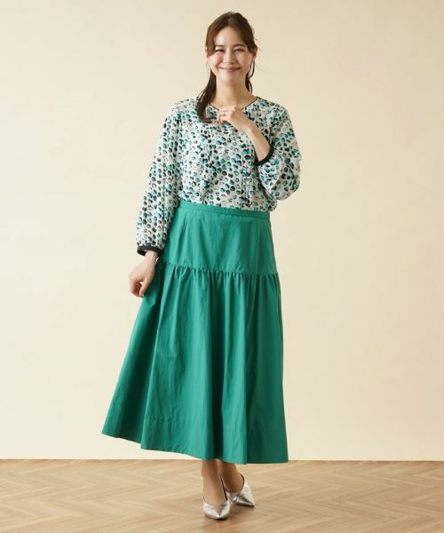 Leilian PLUS HOUSE / レリアンプラスハウス ミニ・ひざ丈スカート | 洗えるギャザー切り替えロングスカート【my Perfect wardrobe】 | 詳細11