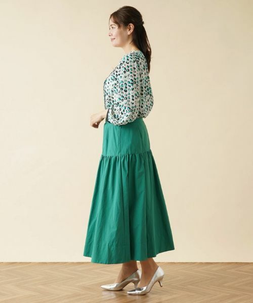 Leilian PLUS HOUSE / レリアンプラスハウス ミニ・ひざ丈スカート | 洗えるギャザー切り替えロングスカート【my Perfect wardrobe】 | 詳細12