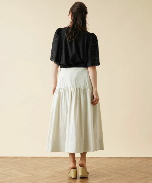 Leilian PLUS HOUSE / レリアンプラスハウス ミニ・ひざ丈スカート | 洗えるギャザー切り替えロングスカート【my Perfect wardrobe】 | 詳細3