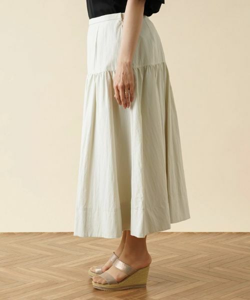 Leilian PLUS HOUSE / レリアンプラスハウス ミニ・ひざ丈スカート | 洗えるギャザー切り替えロングスカート【my Perfect wardrobe】 | 詳細5
