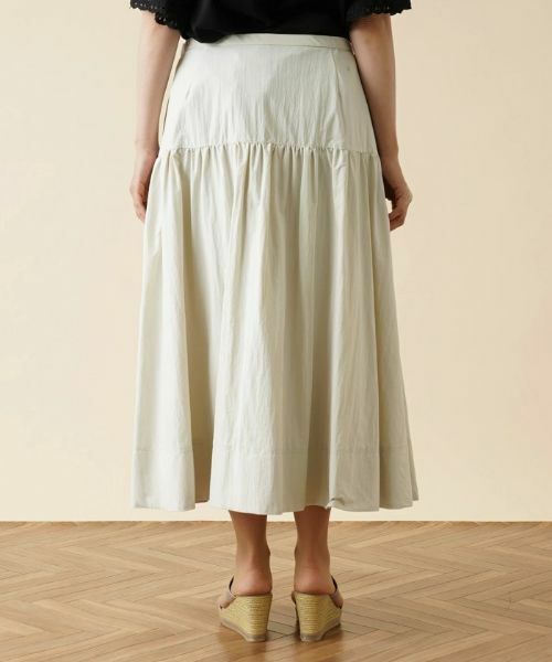 Leilian PLUS HOUSE / レリアンプラスハウス ミニ・ひざ丈スカート | 洗えるギャザー切り替えロングスカート【my Perfect wardrobe】 | 詳細6