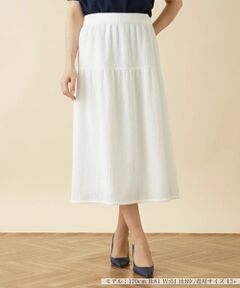 Leilian PLUS HOUSE / レリアンプラスハウス ミニ・ひざ丈スカート | ギャザーロングスカート