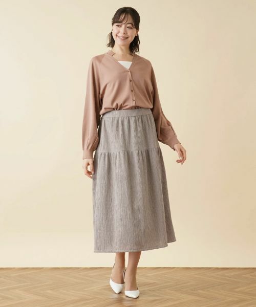 Leilian PLUS HOUSE / レリアンプラスハウス ミニ・ひざ丈スカート | ギャザーロングスカート | 詳細11