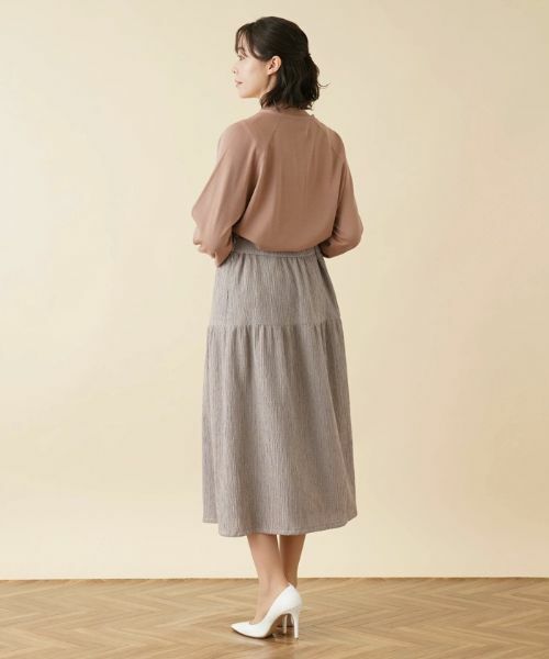 Leilian PLUS HOUSE / レリアンプラスハウス ミニ・ひざ丈スカート | ギャザーロングスカート | 詳細13