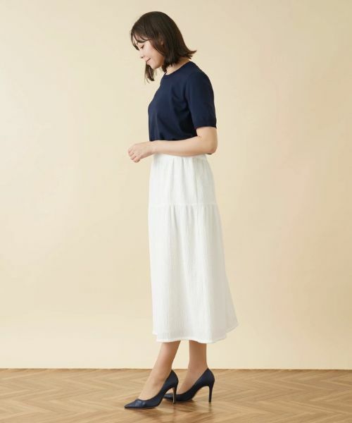 Leilian PLUS HOUSE / レリアンプラスハウス ミニ・ひざ丈スカート | ギャザーロングスカート | 詳細2