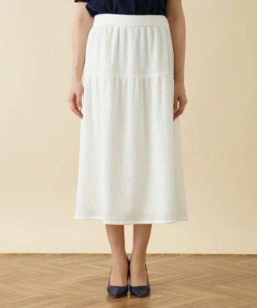 Leilian PLUS HOUSE / レリアンプラスハウス ミニ・ひざ丈スカート | ギャザーロングスカート | 詳細4