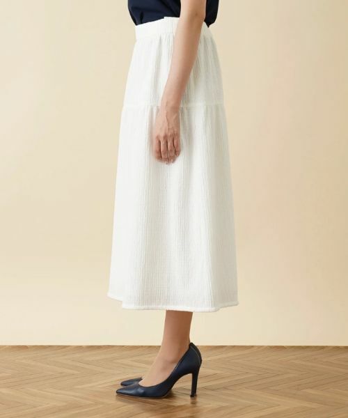 Leilian PLUS HOUSE / レリアンプラスハウス ミニ・ひざ丈スカート | ギャザーロングスカート | 詳細5