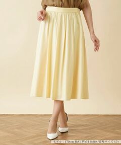Leilian PLUS HOUSE / レリアンプラスハウス ミニ・ひざ丈スカート | ギャザーフレアスカート【my Perfect wardrobe】