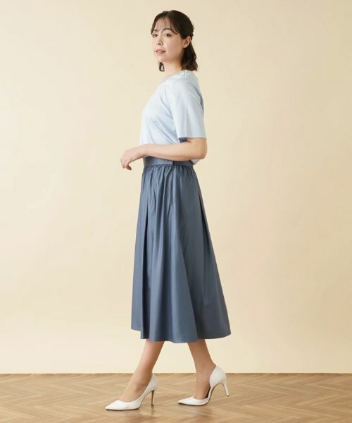 Leilian PLUS HOUSE / レリアンプラスハウス ミニ・ひざ丈スカート | ギャザーフレアスカート【my Perfect wardrobe】 | 詳細2