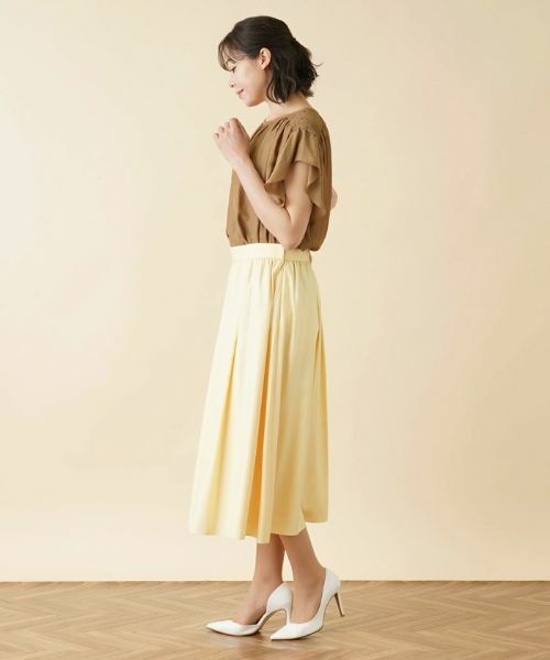 Leilian PLUS HOUSE / レリアンプラスハウス ミニ・ひざ丈スカート | ギャザーフレアスカート【my Perfect wardrobe】 | 詳細5