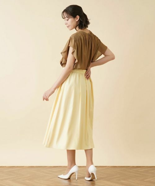 Leilian PLUS HOUSE / レリアンプラスハウス ミニ・ひざ丈スカート | ギャザーフレアスカート【my Perfect wardrobe】 | 詳細6