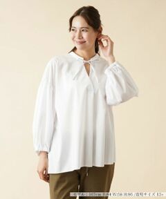 Leilian PLUS HOUSE / レリアンプラスハウス シャツ・ブラウス | リボンスキッパーブラウス【my Perfect wardrobe】