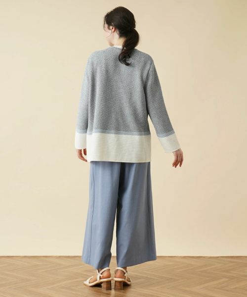 Leilian PLUS HOUSE / レリアンプラスハウス カーディガン・ボレロ | 【店舗人気】トライカラーカーディガン | 詳細3