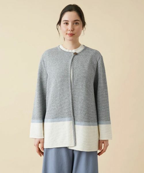 Leilian PLUS HOUSE / レリアンプラスハウス カーディガン・ボレロ | 【店舗人気】トライカラーカーディガン | 詳細4