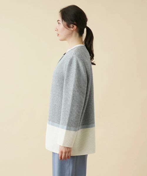 Leilian PLUS HOUSE / レリアンプラスハウス カーディガン・ボレロ | 【店舗人気】トライカラーカーディガン | 詳細5