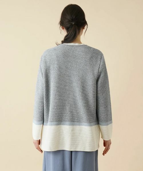 Leilian PLUS HOUSE / レリアンプラスハウス カーディガン・ボレロ | 【店舗人気】トライカラーカーディガン | 詳細6