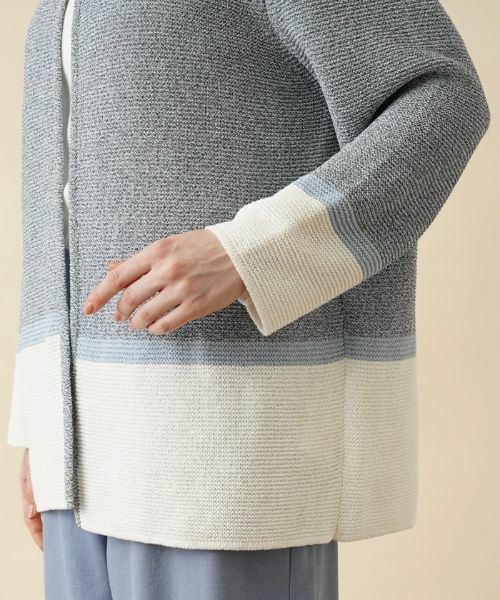 Leilian PLUS HOUSE / レリアンプラスハウス カーディガン・ボレロ | 【店舗人気】トライカラーカーディガン | 詳細9