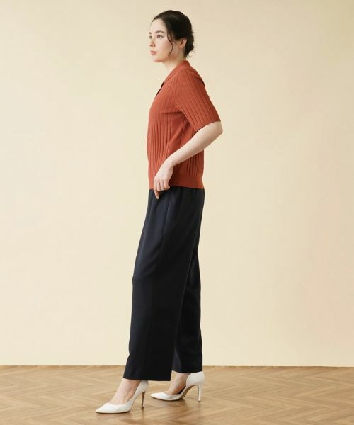 Leilian PLUS HOUSE / レリアンプラスハウス ポロシャツ | ワイドリブニットポロシャツ | 詳細12