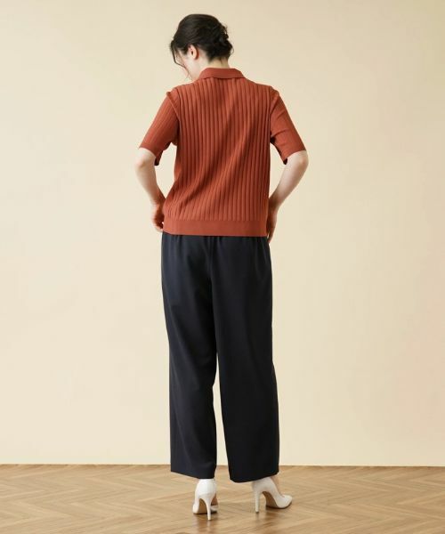 Leilian PLUS HOUSE / レリアンプラスハウス ポロシャツ | ワイドリブニットポロシャツ | 詳細13