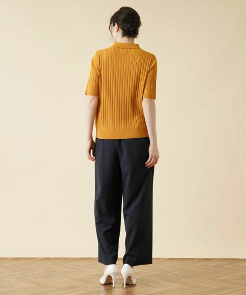 Leilian PLUS HOUSE / レリアンプラスハウス ポロシャツ | ワイドリブニットポロシャツ | 詳細3