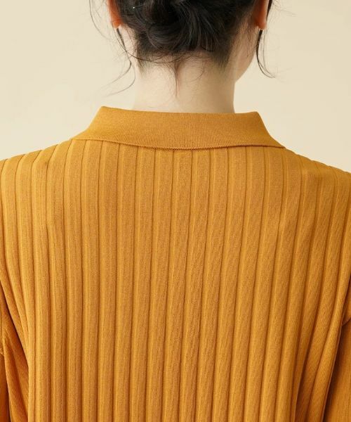 Leilian PLUS HOUSE / レリアンプラスハウス ポロシャツ | ワイドリブニットポロシャツ | 詳細8