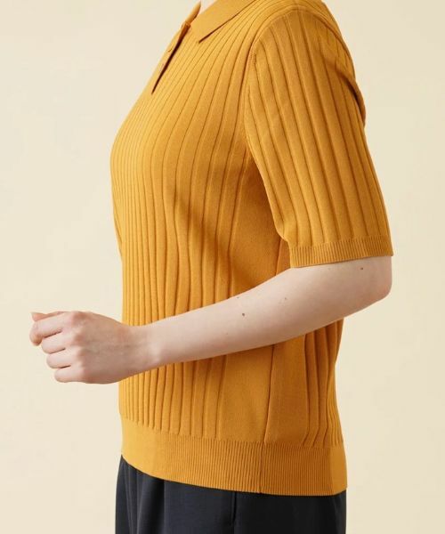 Leilian PLUS HOUSE / レリアンプラスハウス ポロシャツ | ワイドリブニットポロシャツ | 詳細9