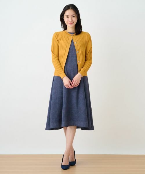 Leilian PLUS HOUSE / レリアンプラスハウス カーディガン・ボレロ | 【店舗人気】ワイドリブカーディガン | 詳細1