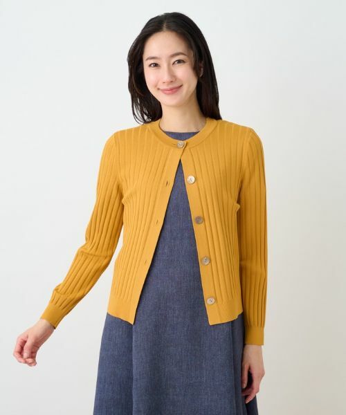Leilian PLUS HOUSE / レリアンプラスハウス カーディガン・ボレロ | 【店舗人気】ワイドリブカーディガン | 詳細3