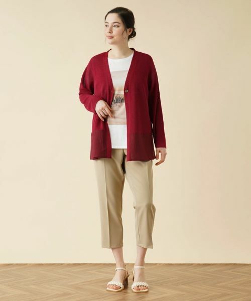 Leilian PLUS HOUSE / レリアンプラスハウス カーディガン・ボレロ | ラメVネックカーディガン | 詳細11