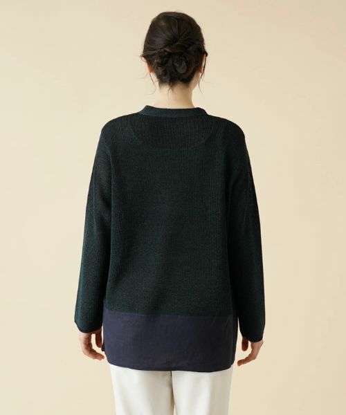 Leilian PLUS HOUSE / レリアンプラスハウス カーディガン・ボレロ | ラメVネックカーディガン | 詳細6