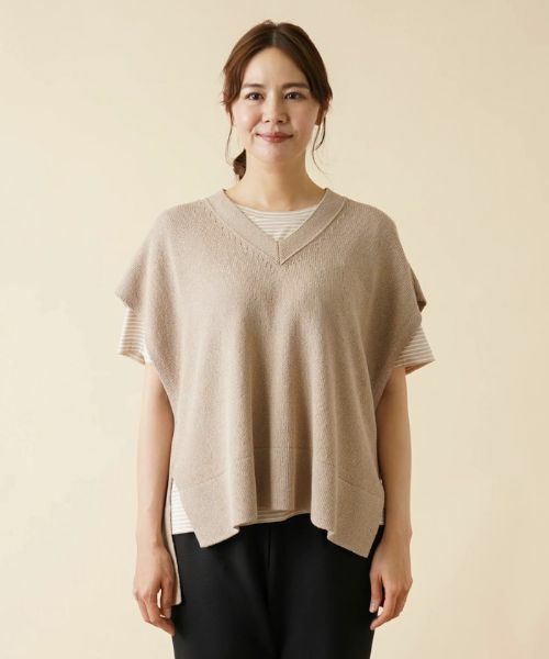 Leilian PLUS HOUSE / レリアンプラスハウス テーラードジャケット | Vネックニットベスト【my Perfect wardrobe】 | 詳細4